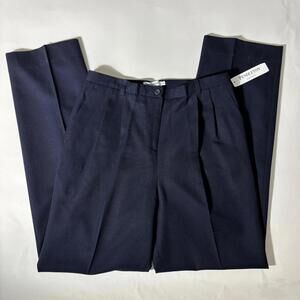 NWT pendleton navy pleated straight leg trousers